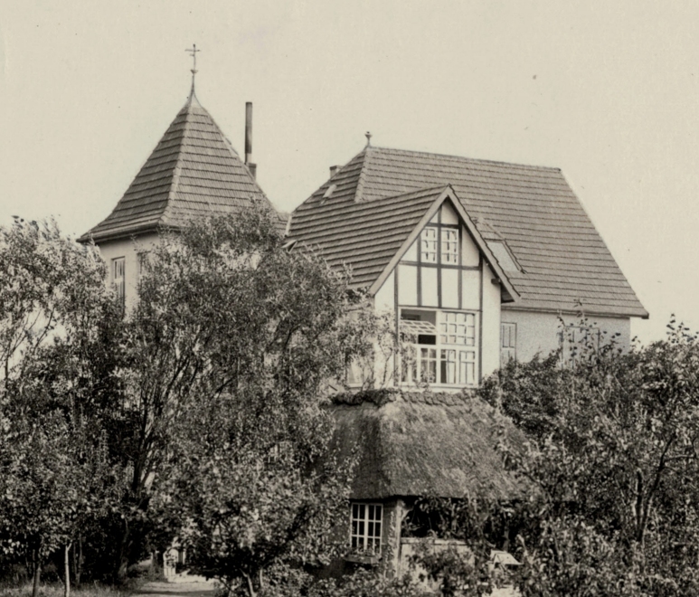 Altes Foto auf dem Weg von der Kirche aus.