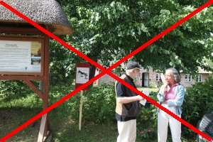 Schild am &Ouml;&ouml;mnrang Hus Tafel