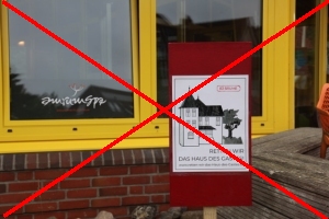 Schild am Amrum Spa
