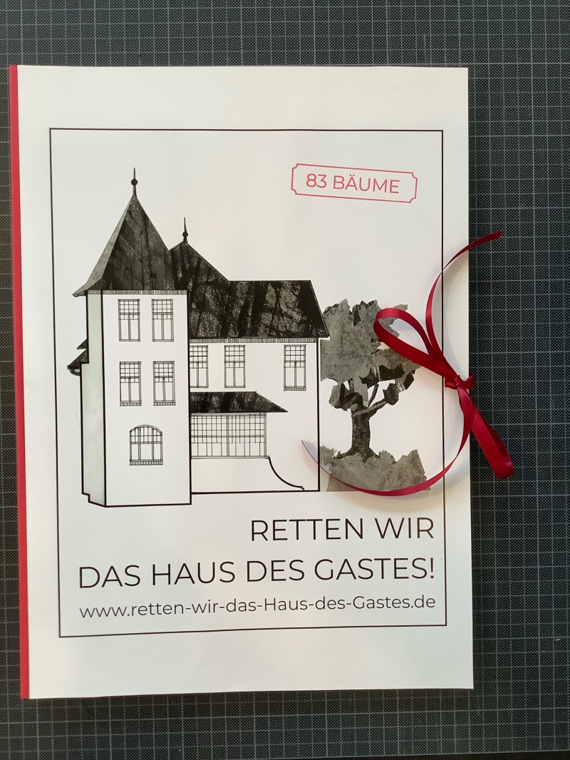Mappe mit den Unterschriften (geschlossen).