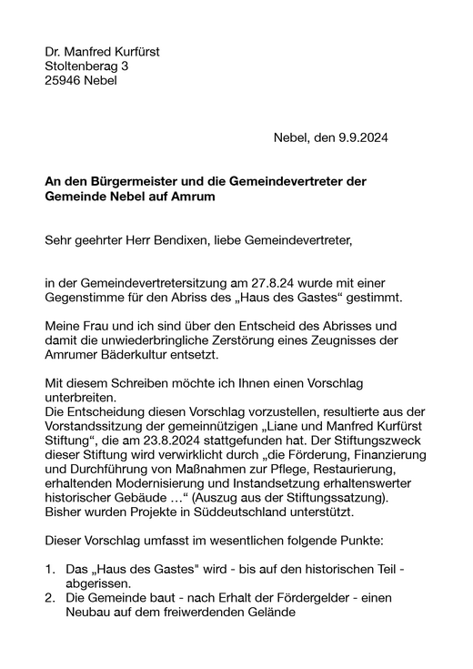 Vorschau der ersten Seite des Briefes an die Gemeinde