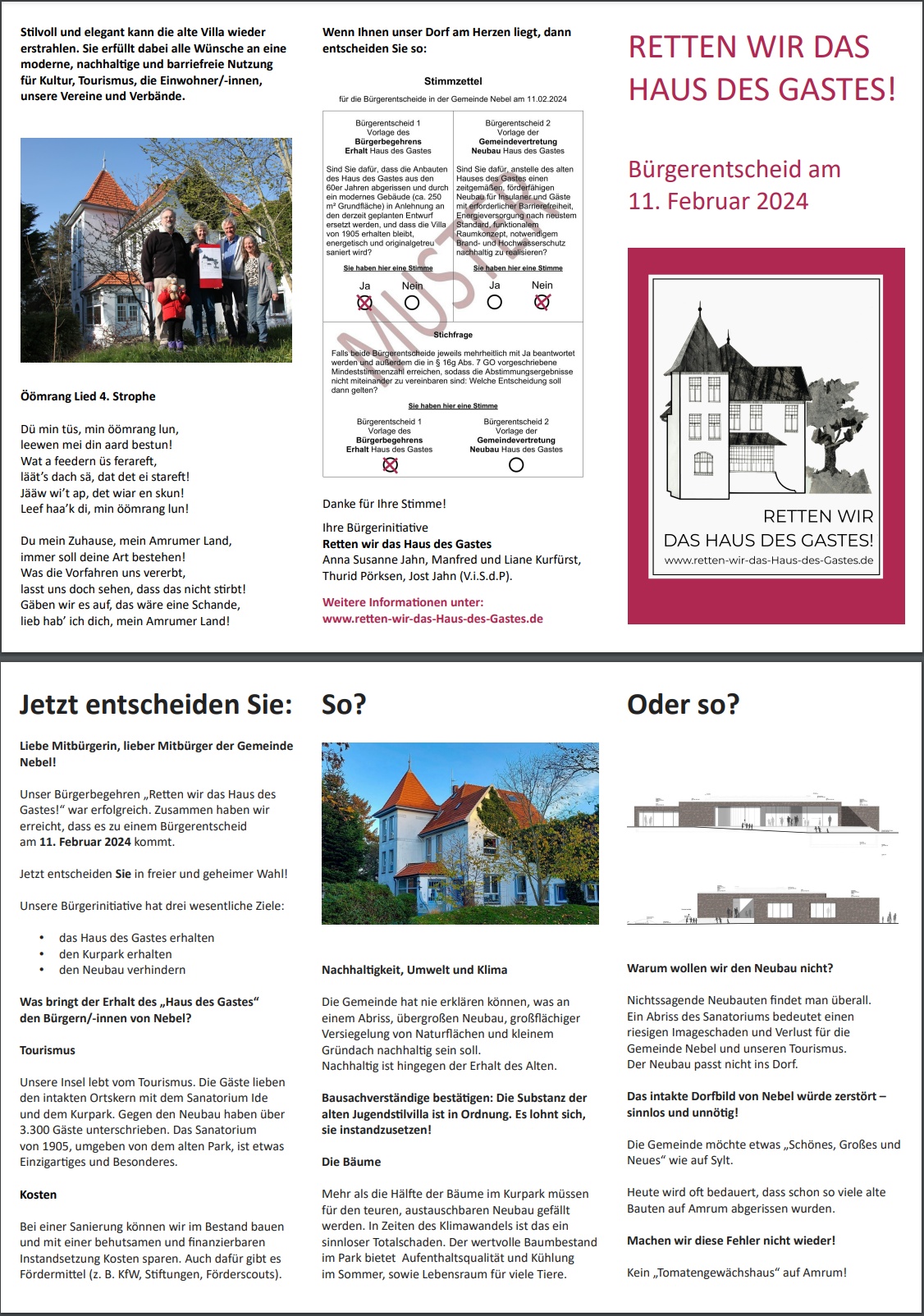 Unser Flyer zur Wahl. Unser Flyer zur Wahl.